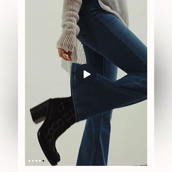 Free People We The Free Penny Pull On High Rise Flare Jeans - Picture 2 of 8